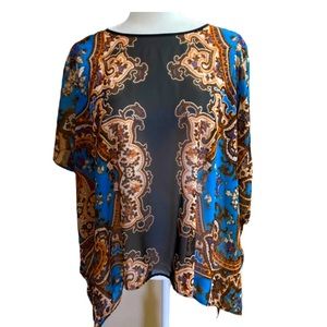 Carmen Marc Valvo Sheer Hi/Lo Top Medium